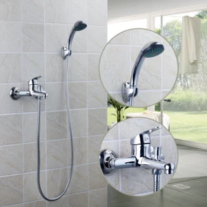 Juegos de ducha de baño con acabado cromado grifo de ducha con uso generalizado de mano - Imagen 1 de 8