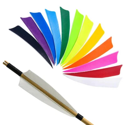 50pcs 5" Archery Arrow Natural Turkey Feathers RW LW DIY Shaft Bow Hunting - Image 1 of 4