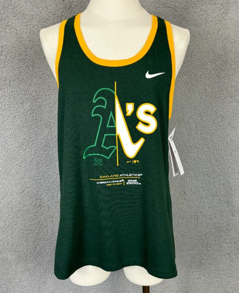 Nike Women's MLB Oakland Athletics Tank Top Green Medium