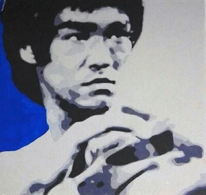 Impresión Giclee de Bruce Lee sobre Lienzo Montada en Madera por Sarah Hood - Imagen 1 de 3