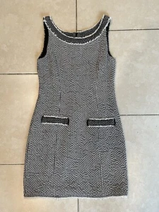 BAILEY 44 Sheath Dress Black White TWEED Cotton Blend Size 4 - MSRP $248 - USA - Picture 1 of 10