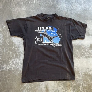 Vintage 90’s US AIR FORCE plane Tee Shirt 183 FG large - Picture 1 of 5