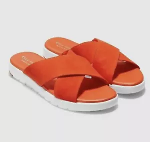 Sandali piatti slip on Cole Haan Zero Grand da donna arancioni criss taglia 7 - Foto 1 di 6