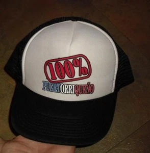 100 % Puertorriqueno Mütze Snapback Trucker Style Rock RaRe NEU Puerto Rico - Bild 1 von 1