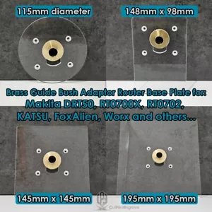 Makita DRT50 RT0700X KATSU Router Trend Brass Guide Bush Adaptor Base Plate - Picture 1 of 29