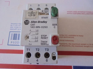ALLEN-BRADLEY CAT 140-mn-0250 1.6-2.5 manual motor starter protections  - Picture 1 of 2
