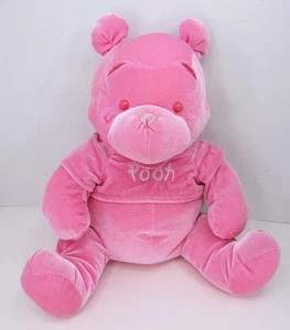 Disney Store All Pink Winnie The Pooh Bear Plush 11" Velvet Sweet Tickle Pooh - Picture 1 of 8