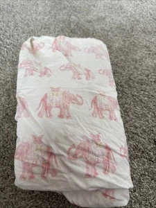 Pottery Barn Kids Girls Crib sheet fitted elephants - Picture 1 of 2