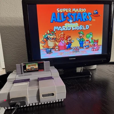 Cartucho Super Mario All-Stars + World SNES Super Nintendo testado funciona muito bem - Imagem 1 de 4