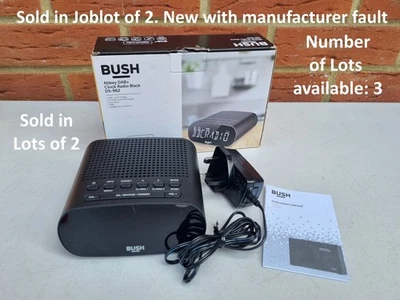 Joblot of 2, Bush Abbey DAB+/FM Clock Radio, Black. Lot of 2 Bush Abbey DS962A - Image 1 of 4