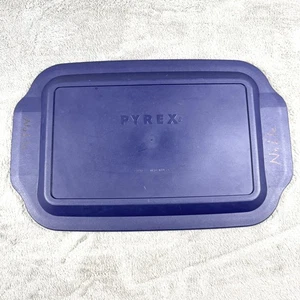 Pyrex blau Kunststoffdeckel Ersatzdeckel 233 3 Quart 9x13 rechteckig Kasserolle - Bild 1 von 8