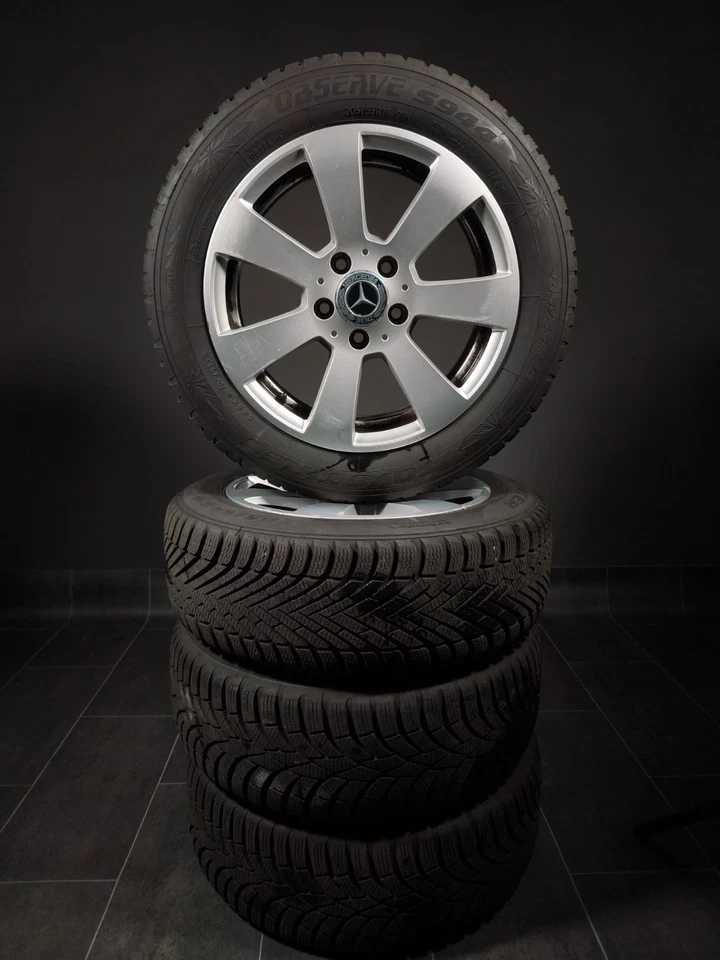 4 Winterräder 205/55R16  Mercedes C Klasse W204 16" Alufelgen - Bild 1 von 4