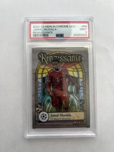 2022 Topps Merlin Chrome UEFA Club Competitions Renaissance Jamal Musiala PSA 9  - Picture 1 of 2