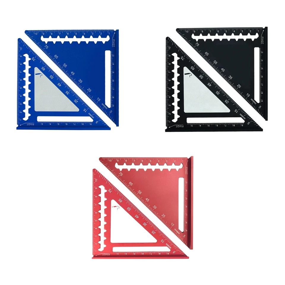 45/90 Degree Triangle Ruler Measuring Gauge DIY Wear Resistant Aluminum Alloy - Image 1 of 1