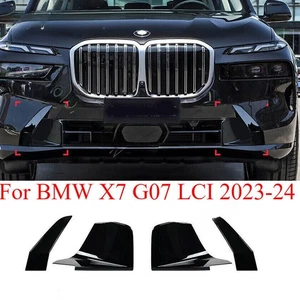 ABS Black Front Bumper Lower Grille Air Inlet Cover For BMW X7 G07 LCI 2023-24 - Foto 1 di 7