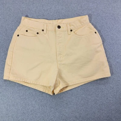 Newport News Jeanology Shorts Womens Size 10 Yellow Denim 5 Pocket Zip E2653 - Image 1 of 4