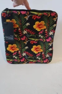 NWT Womens Hurley Black Tropical Print Neoprene Clutch - Picture 1 of 6