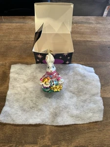 Christopher Radko "Knit N Pretty" Easter bunny ornament RARE - Picture 1 of 13