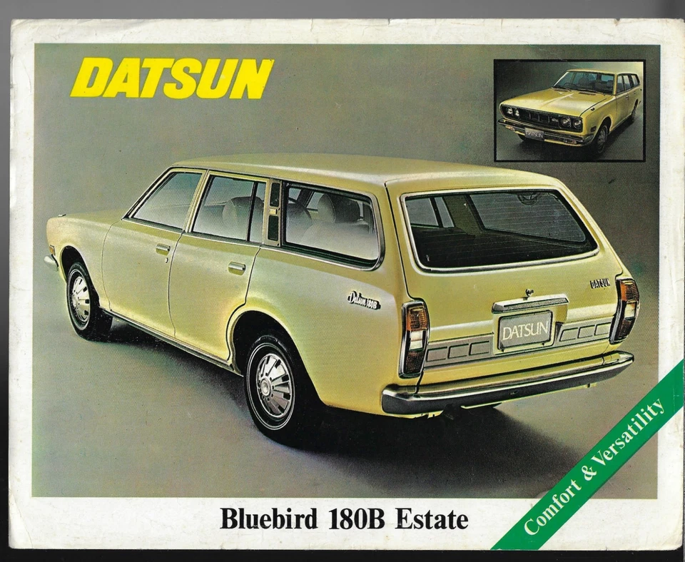 Datsun Bluebird 180B Estate 1972-1973 UK Market Single Sheet Brochure Nissan - Image 1 of 1