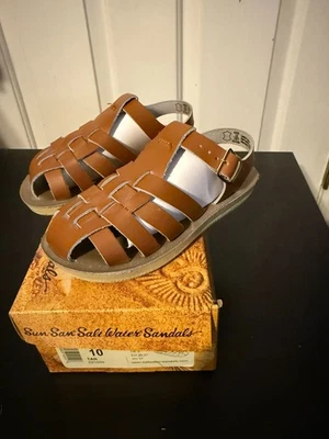 NUEVO EN CAJA SANDALIAS SUN-SAN AGUA SALADA MARINERO BRONCEADO NIÑO PEQUEÑO TALLA 10 NUEVO EN CAJA Foto 1 de 4