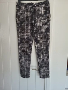 New Look Black And White Print Trousers Size 8 BNWOT - Picture 1 of 5