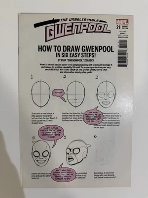 Gwenpool #21 NM (2017) Zdarsky “How to Draw” Variant Marvel Comics - Image 1 of 4