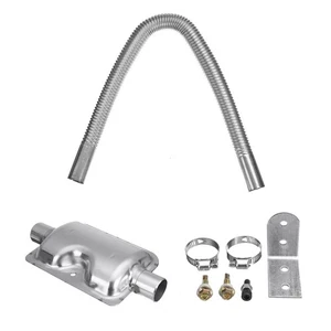 2ft Steel Car Exhaust Pipe Muffler Hose Tube Set For Parking Air Diesel Heater F - Picture 1 of 10