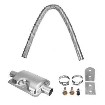 2ft Steel Car Exhaust Pipe Muffler Hose Tube Set For Parking Air Diesel Heater F - Image 1 of 4