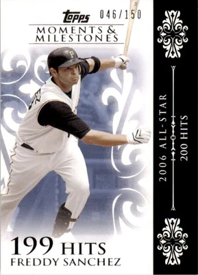 2008 Topps Moments & Milestones #108-199 Freddy Sanchez Pirates/150 Foto 1 de 2
