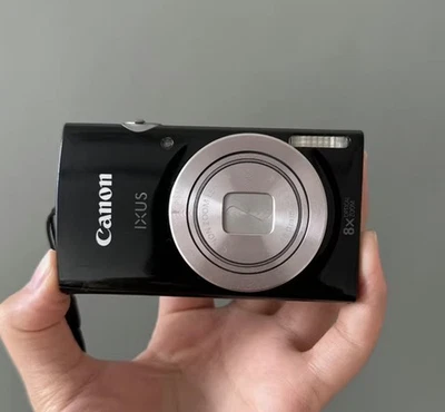 Canon IXUS 185 Digital Compact Camera 20.0MP 8x Zoom w/ Canon Working Black - Image 1 of 4