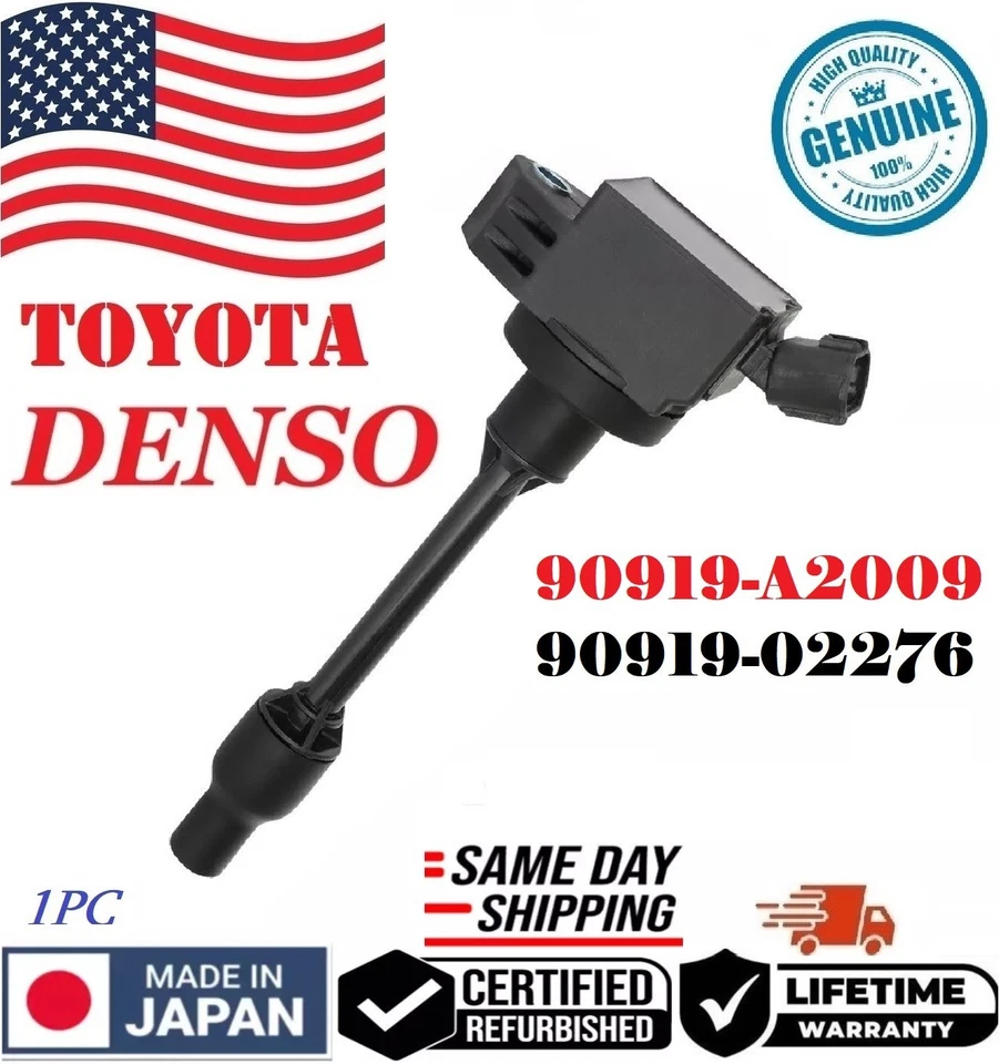 ✅GENUINE Single DENSO Ignition Coil For 2018-25 TOYOTA & LEXUS 4Cyl #90919-A2009 - Image 1 of 1