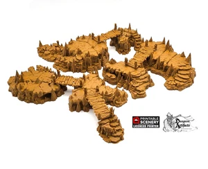Raised Caverns - Clorehaven and the Goblin Grotto - Printable Scenery Wargaming  - Bild 1 von 7