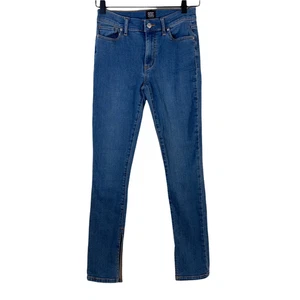 Pantalones de mezclilla BDG ajustados ajustados con ramita azul elástico lavado oscuro bolsillos 25 - Imagen 1 de 10