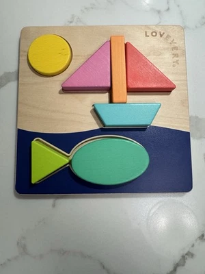 Lovevery Sunny Day Puzzle Double Sided Color Shape Helper Kit Toddler 25-27 mos - Image 1 of 4