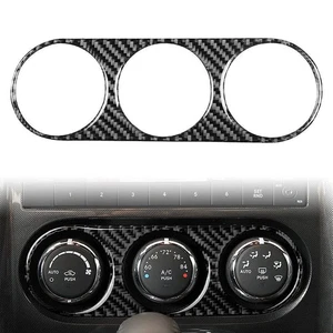 Carbon Fiber Air Conditioning Switch Panel Cover For Dodge Challenger 2008-2014 - Picture 1 of 10