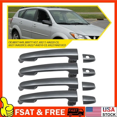 Set of 4 Front For Toyota Corolla Matrix 2003-2008 Rear Left Right Door Handle B Foto 1 de 4