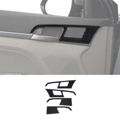 Cubierta de manija de puerta interior de fibra de carbono para Hyundai Elantra 2016-2018 4 piezas Foto 1 de 4