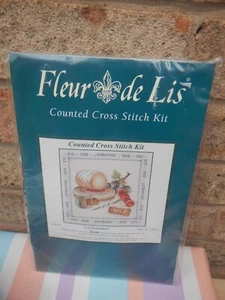 VINTAGE FLEUR DE LIS CROSS STITCH KIT "CAMEMBERT" UK MADE - Picture 1 of 2