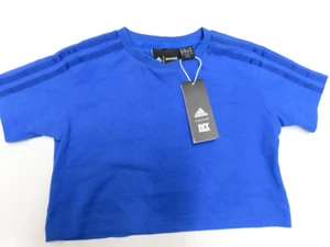 Adidas Ivy Park girls cropped t-shirt royal blue Age 5-6 yrs NEW fashion tee - Picture 1 of 9