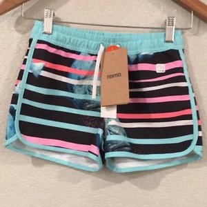 NEW Reima Girls Sz 10Y Fidzi Striped Colorful Fish Swim Trunks UPF 50 - Picture 1 of 12