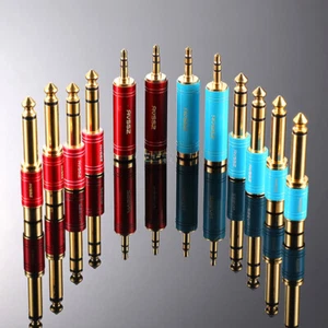 Big To Small Headphone Adapter Converter Plug 6.35mm To 3.5mm Jack Audio - Picture 1 of 15