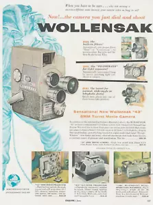 Macchina fotografica Wollensak 1957 STAMPA ANNUNCIO proiettore diapositive casa famiglia film - Foto 1 di 1