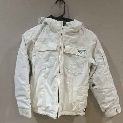 ROXY Puffer Hooded Winter Jacket White Youth Size Medium M Girl - Image 1 of 4