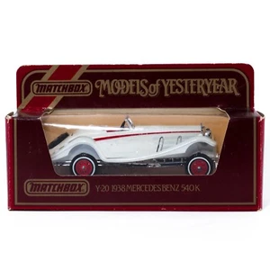 Matchbox Models of Yesteryear 1938 Mercedes Benz 540K White Y20 New In Box 1985 - Picture 1 of 2
