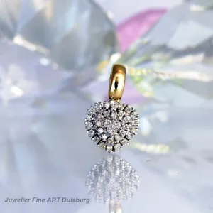 Rimorchio 585 Giallo/Oro Bianco - 33 Diamanti 0,33 Ct. Wesselton/Argento - Foto 1 di 11