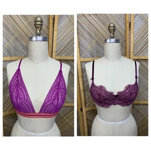 Victorias Secret Bra Lot Lace 36B Medium - Picture 1 of 9