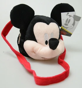 Disney Mickey Mouse Shoulder bag plush purse Mickey Mouse Soft Head GIRLS GIFT - Picture 1 of 9