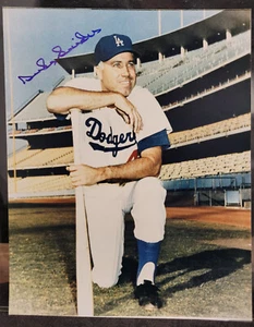 Duke Snider Autographed 8x10 Color Photo at Dodger Stadium - Picture 1 of 1
