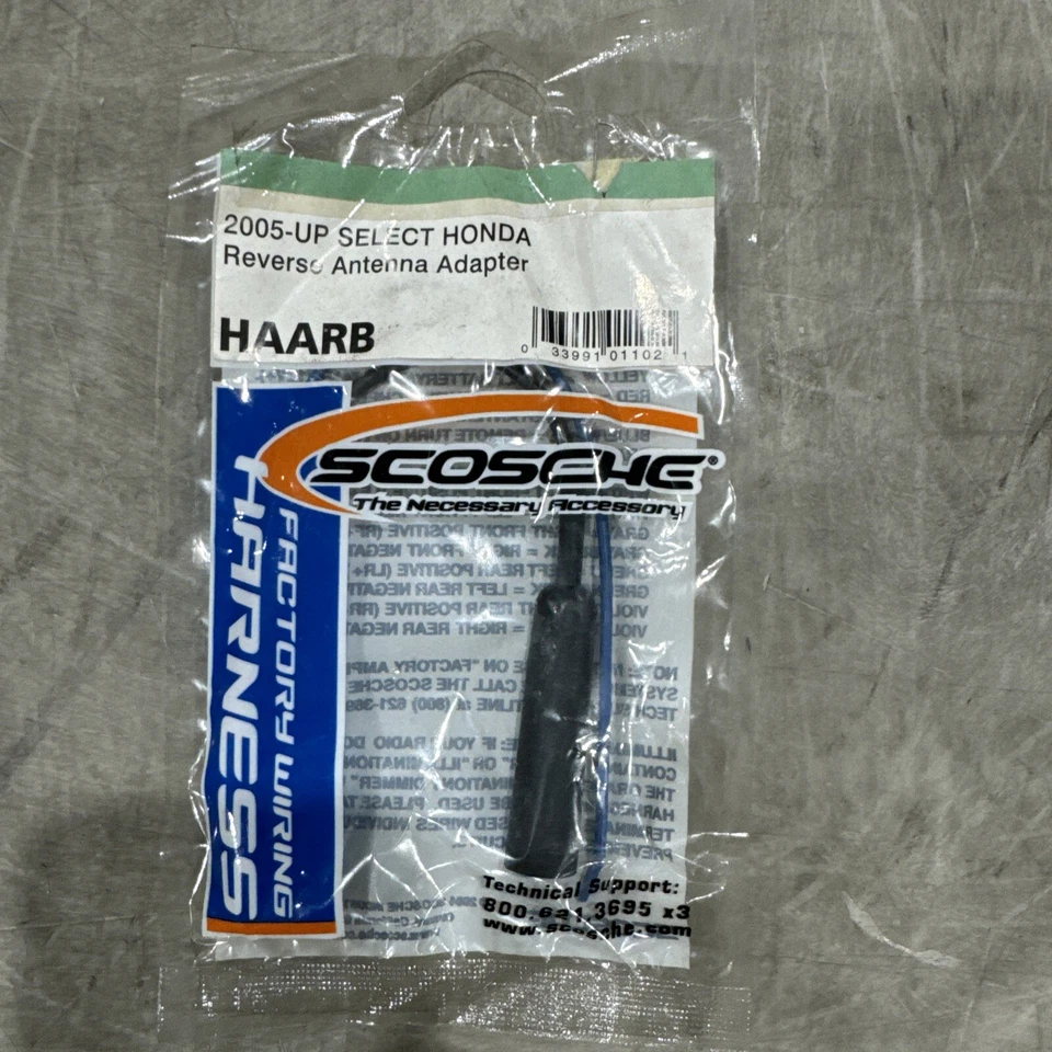 Adaptador de antena inversa Scosche HAARB Honda Mazda para instalación de modulador FM Foto 1 de 2