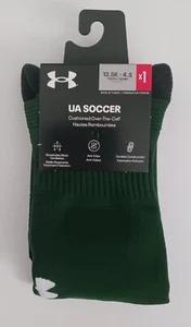 Under Armour Soccer Forest Green 1 Pair Sock Sz.Youth 13.5K - 4.5 TAG - Picture 1 of 7